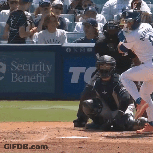 Baseball Player With Number 9 On Jersey GIF