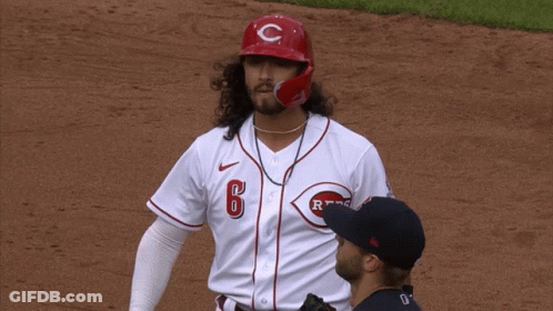 Baseball Player With Red C On Helmet GIF