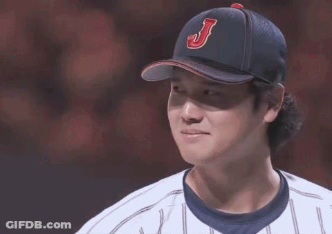 Baseball Player With Red J Hat GIF