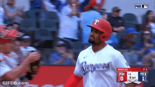 Baseball Player With T On Hat GIF