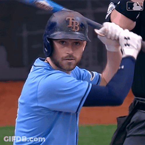 Baseball Player With TB Helmet GIF
