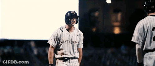 Baseball Player With Wake Forest Shirt GIF