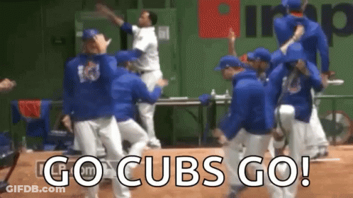 Baseball Players Dancing Go Cubs Go GIF