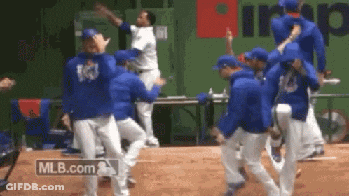Baseball Players Dancing In Dugout GIF