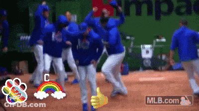 Baseball Players Dancing On Field GIF
