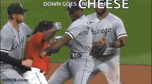 Baseball Players Fighting On Field GIF