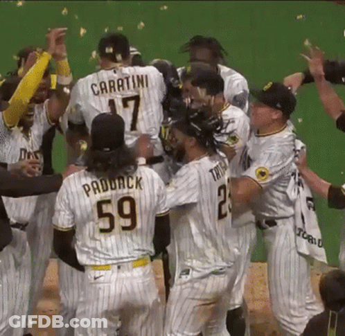 Baseball Players Group Including Number 59 GIF