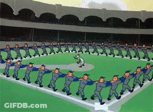 Baseball Players Holding Hands GIF