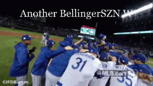 Baseball Players Huddled With Bellingerszn GIF