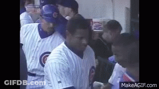 Baseball Players In Dugout Talking GIF