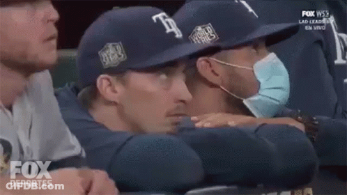 Baseball Players In Dugout GIF