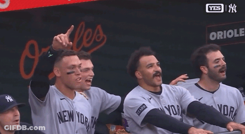 Baseball Players In New York Jerseys GIF