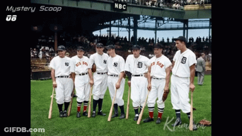 Baseball Players In Red Sox Jerseys GIF