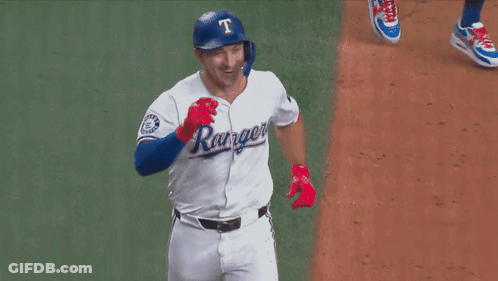 Baseball Players Including Player Named Dunn GIF