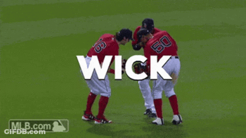 Baseball Players On Field Word Wick GIF