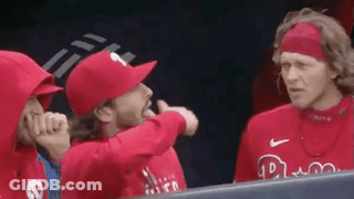 Baseball Players Standing On Field GIF