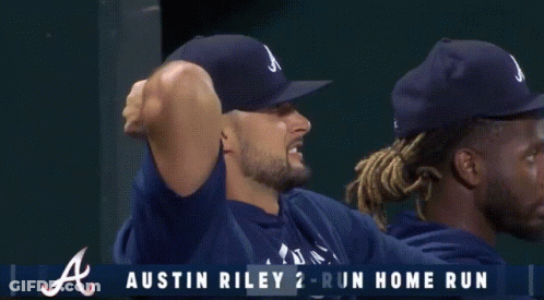 Baseball Players Watching Braves Nationals GIF