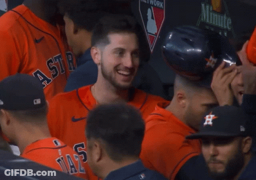 Baseball Players With Black Hat Letter A GIF
