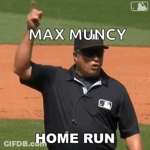 Baseball Referee Giving Home Run Signal GIF
