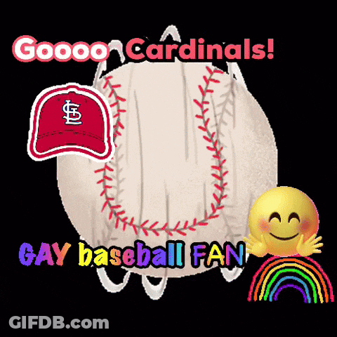 Baseball Saying Goooo Cardinals Gay Baseball Fan GIF