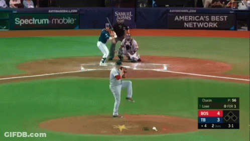 Baseball Scoreboard Rays Lead 3-1 GIF
