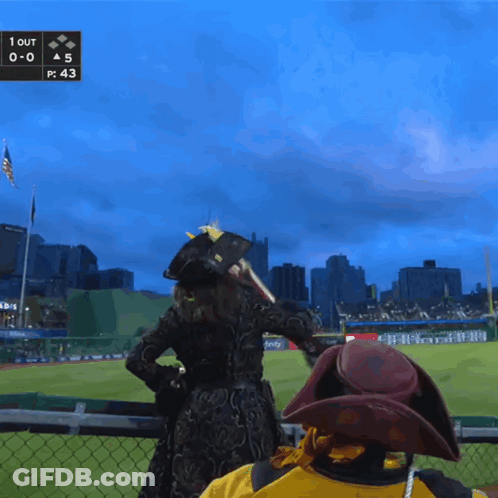 Baseball Scoreboard Showing 1 Out 0 GIF