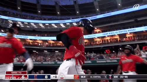 Baseball Stadium Scoreboard Says That Ball Is Outta Here GIF
