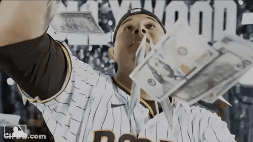 Baseball Star Manny Machado Catching Money GIF
