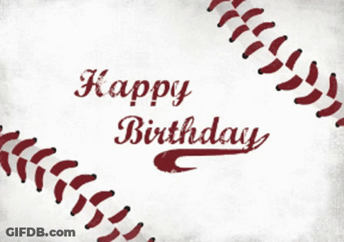Baseball With Happy Birthday GIF
