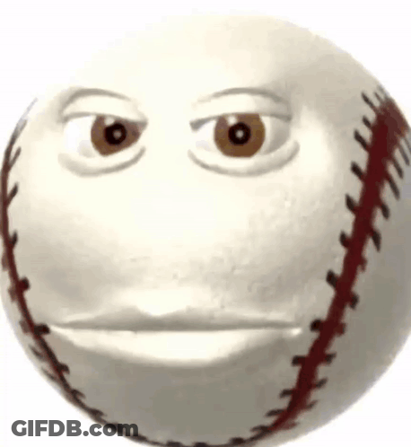 Baseball With Smiley Face GIF