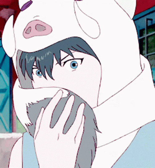 Bashful Anime Boy Ichirohiko Fur Coat GIF