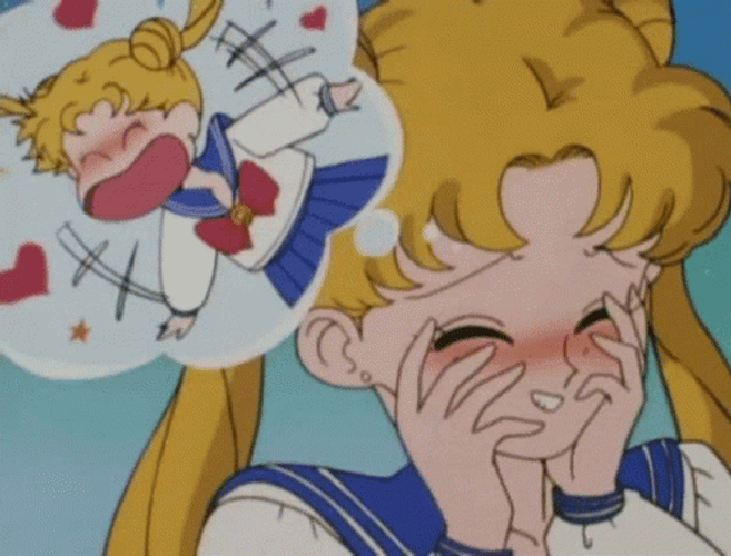 Bashful Frantic Sailor Moon GIF