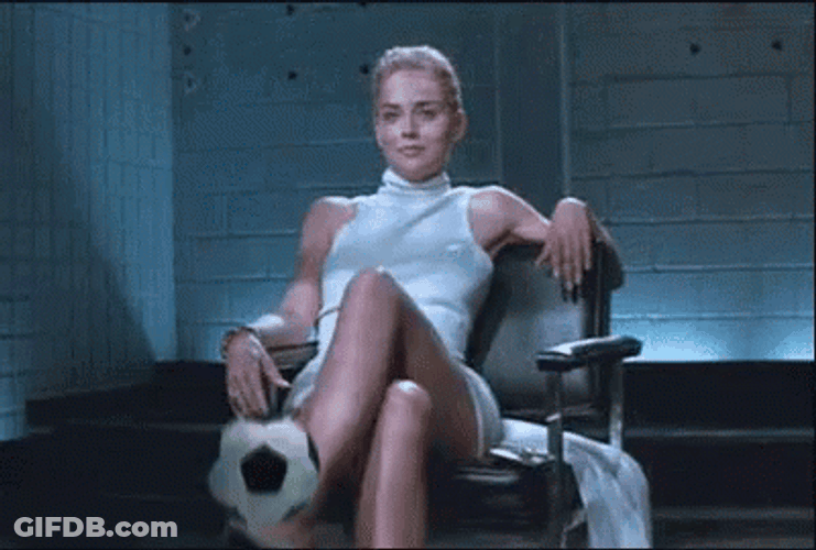 Basic Instinct Sharon Stone Playing The Football GIF