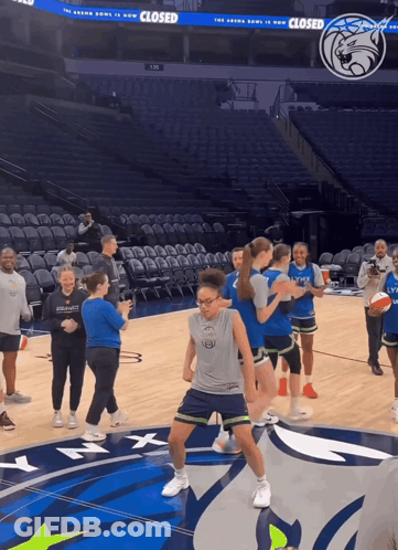 Basketball Court With Closed Sign GIF