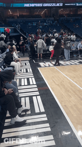 Basketball Court With Memphis Grizzlies GIF