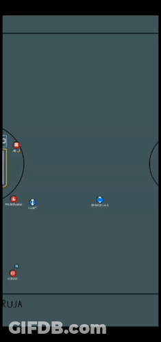 Basketball Court With NBA Shield GIF