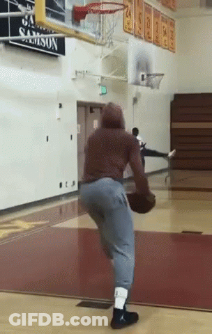 Basketball Court With Samson Sign GIF