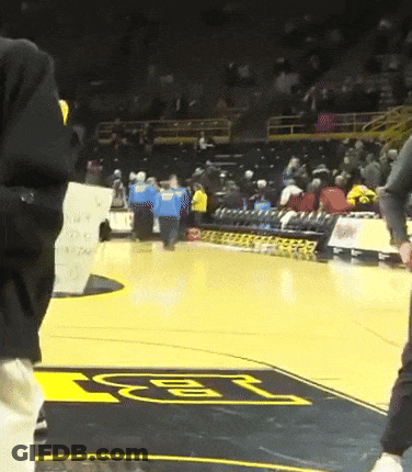 Basketball Court With UCL Sign GIF