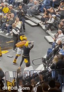 Basketball Court With UCL Sign GIF