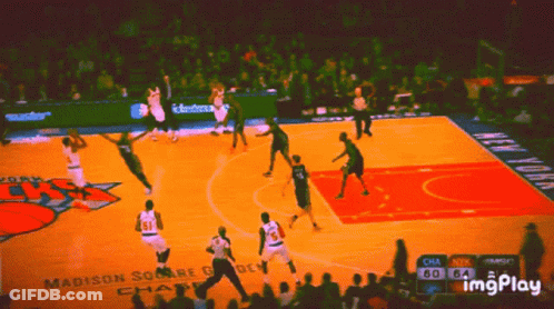 Basketball Game At Madison Square Garden New York GIF