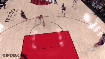 Basketball Game At Moda Center GIF