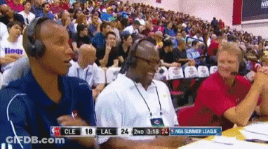 Basketball Game Between Cleveland And Los Angeles GIF