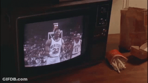 Basketball Game Between Knicks And Nuggets GIF