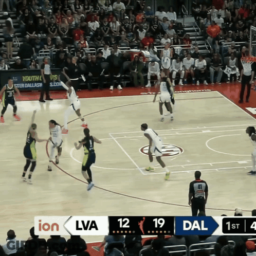 Basketball Game Between LVA And DAL GIF