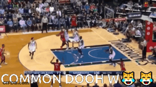 Basketball Game Between Minnesota And New Orleans GIF