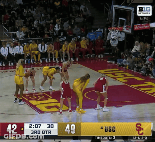 Basketball Game Between USC And UC GIF