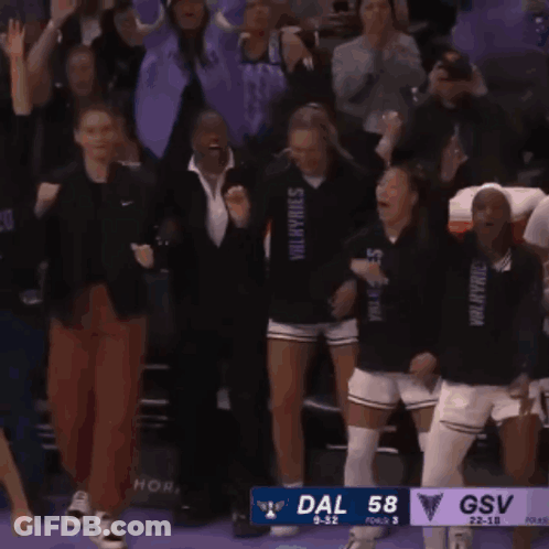 Basketball Game Between Valkyries And GSVs GIF
