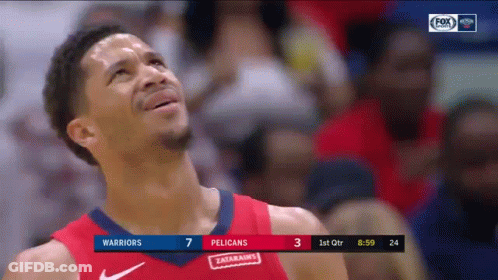 Basketball Game Between Warriors And Pelicans GIF