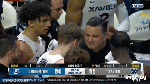 Basketball Game Between Xavier And Greighton GIF