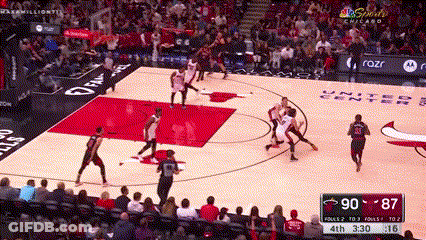 Basketball Game Bulls Leading 87 To 90 Chicago GIF